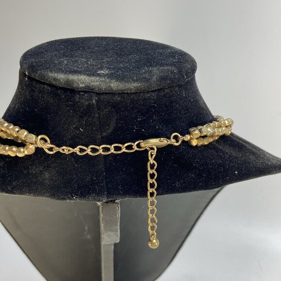 Vintage 3 Layer Necklace Lucite Chunky Leopard Beads Boho Lrg Lobster Clasp 70s - Picture 8 of 9